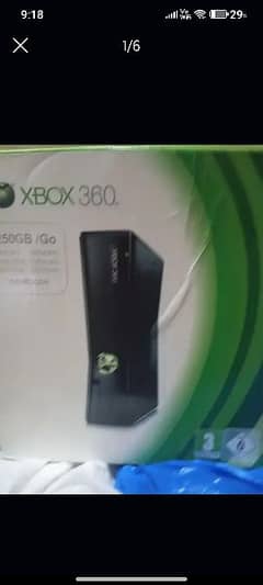 Xbox 360 320gb 100gam with 1 wireles remote 1 wire remote new conditon