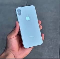 iPhone X white colour Pta approved 64gb with box