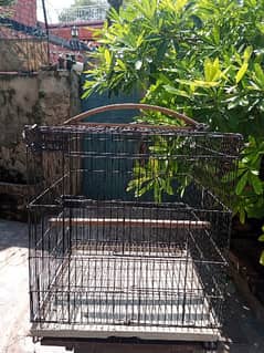 Birds parrot pinjra cage with pot