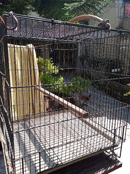 Birds parrot pinjra cage with pot 2