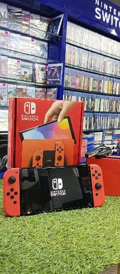 Nintendo switch OLED Mario Edition jailbreak 256Gb 30 Games installed