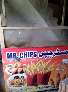 Chips and Fries and Burger Stall for sale Size is large.