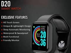 "D20 Bluetooth Waterproof Smartwatch - 1.3  Display, Metal Body.