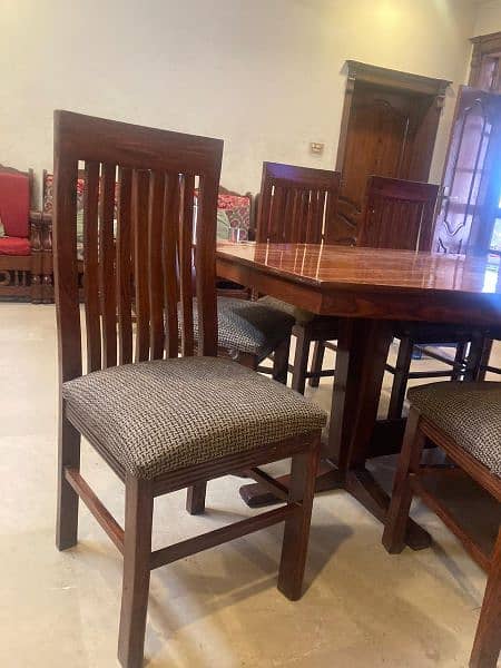 Wooden Dining Table 6FT Lenght 4Ft Width With 8 Chairs 4