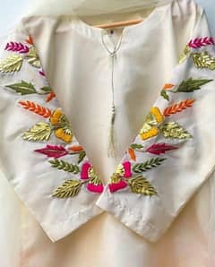 3 pcs woman stitched katan slik Embroidery suit