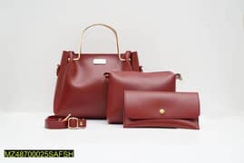 3pcs leather shoulder bag