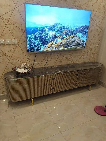 led rack console tv table media wall centre coffee table 14