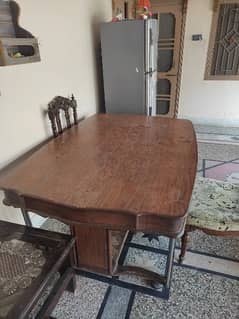 Dinning table for sale with 6 chairs made of pure Sheesham