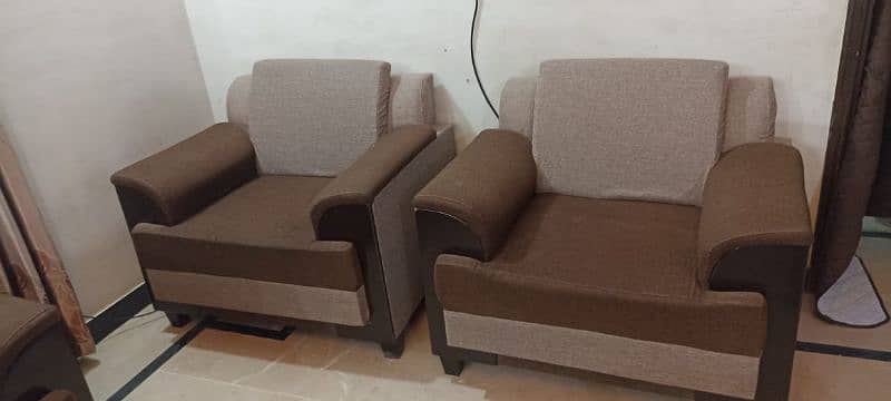 Brown 5-Seater Sofa Set for Sale! 2