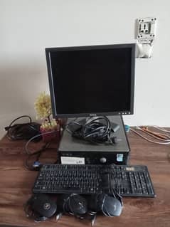 One LCD screen, CPU , 1keyboard wired and 3 wired mouse