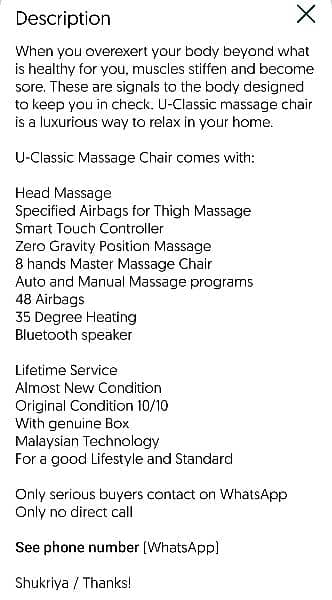 Massage Chair Zero Gravity Malaysians brand Massage-chair 6