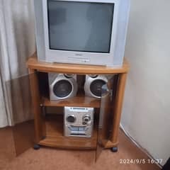 Tv with tv trolley for sale Islamabad