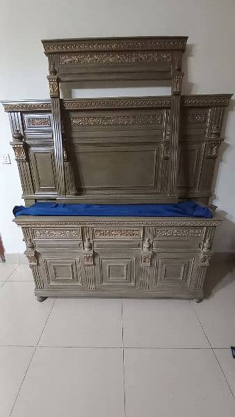 chinioti carved wooden bed 0