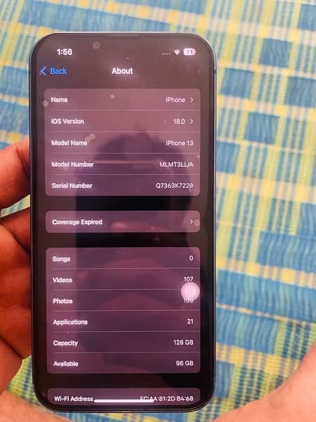 Iphone 13 128gb jv non pta all ok 10