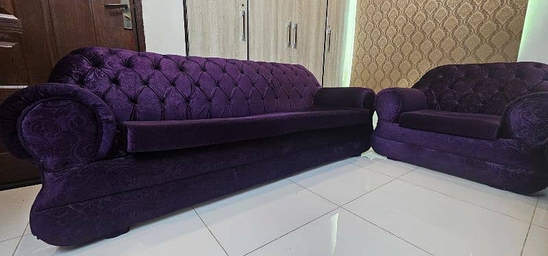 5 Seater Full Sofa Set 3x1x1 with 10 Cushion Free 7