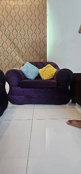 5 Seater Full Sofa Set 3x1x1 with 10 Cushion Free 11