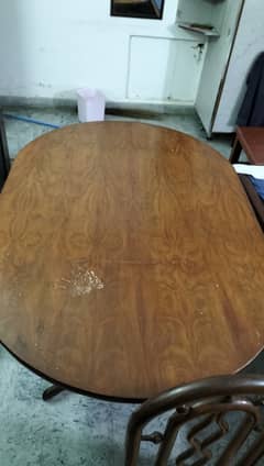 6 chair wooden dining table