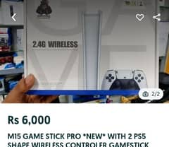 DOUBLE WIRELESS CONTROLLERS GAME STICK PRO 64 GB 20,000+GAMES