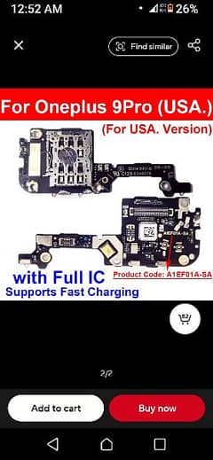 oneplus 9 pro  charging ic or dual sim slot kit