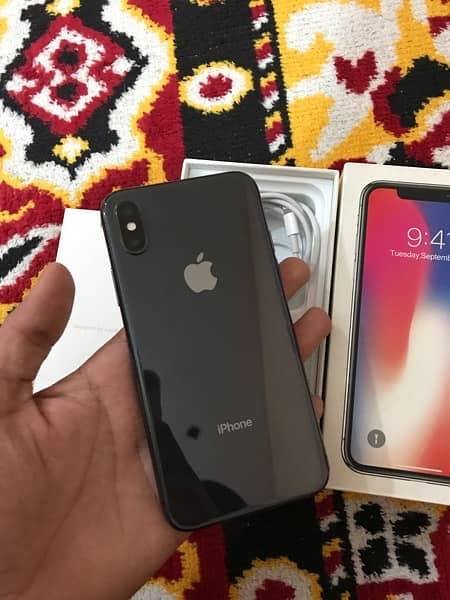 iphone x pta approved 64 Gb with box 1