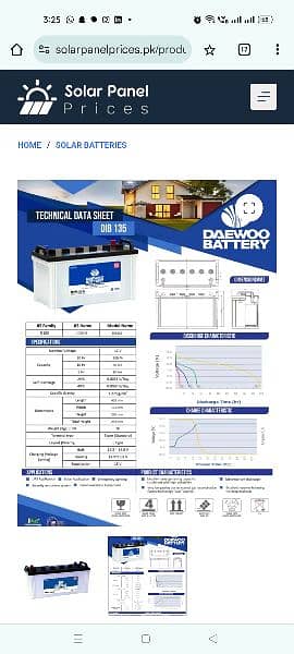 Daewoo Deep Cycle Battery 135 2