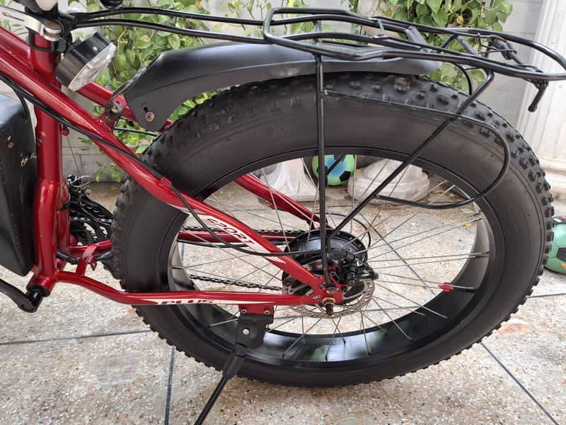 Hybrid Mountain FAT Tyre Bicycle Red 7