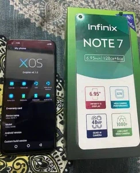 Infinix Note 7 6/128 full box 0