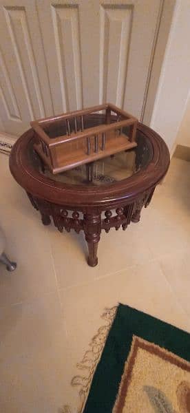 Set of 1 center and 2 side tables chinniot wooden  for sale 3