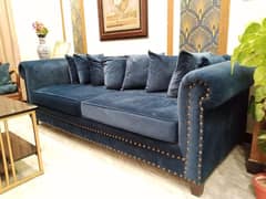 5 seater sofa set in Blue Colour