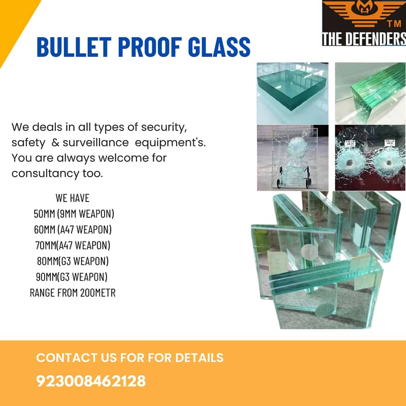 Bullet proof glass for sale in Pakistan 0