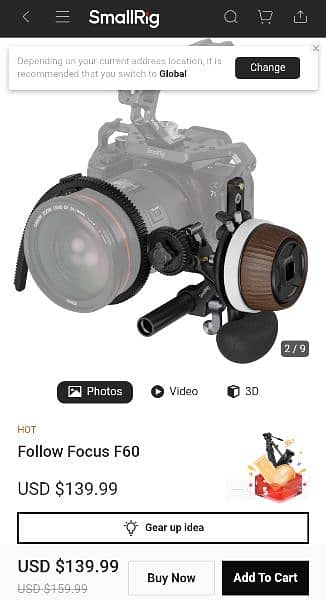 Camera follow focus F60 8