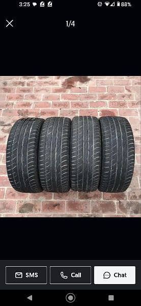 4 tyres  205 R15 used 1