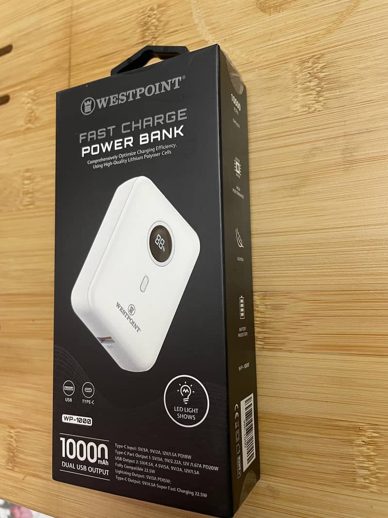 Compact High capacity Power Bank - 10,000 MAH 1