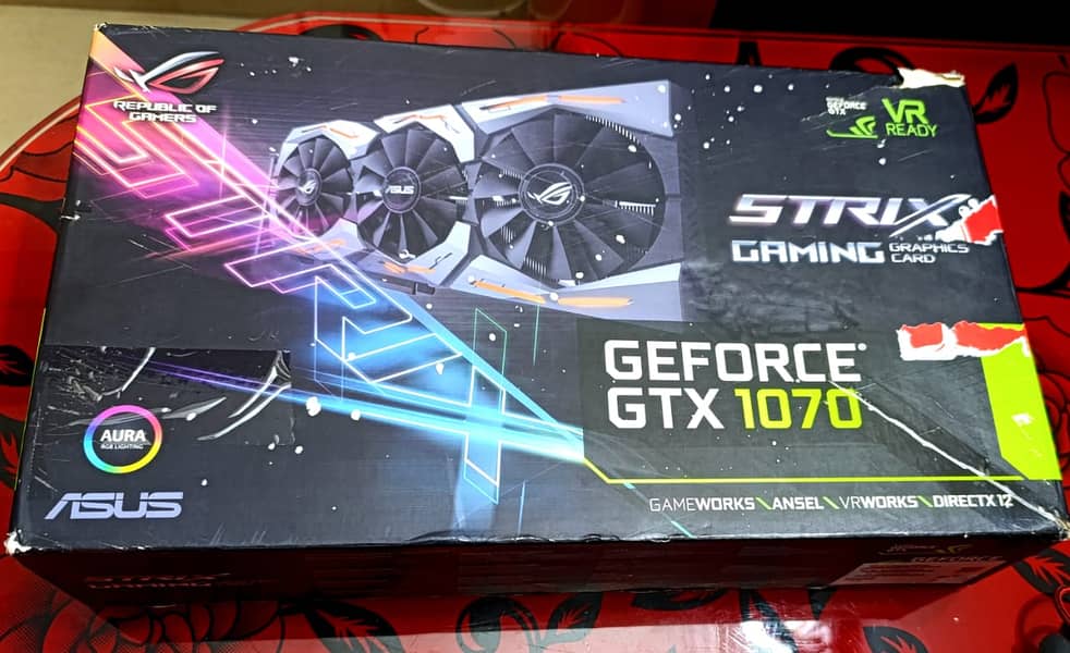 Asus Strix 1070 8GB with Box 3 Fan Nvidia Graphics Card Rendering 6