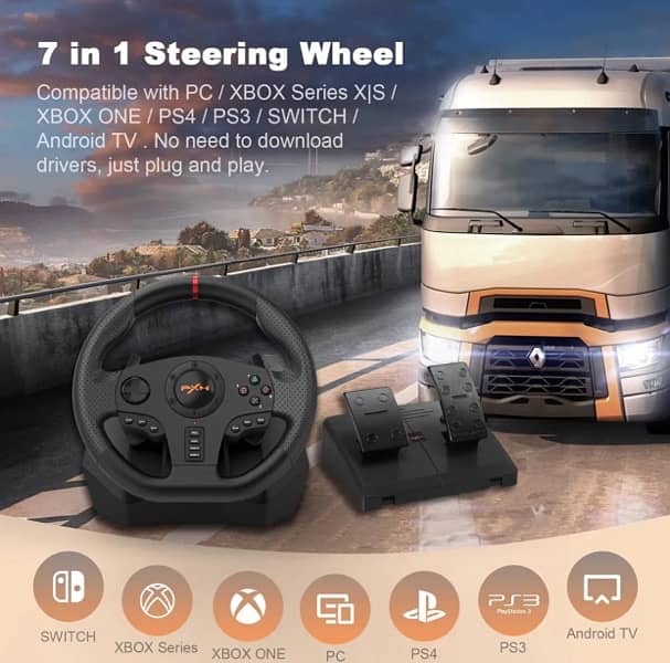 PXN V900 Steering Wheel Gaming - 270/900° 2