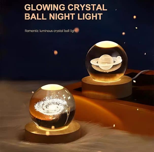 5. "Modern Crystal Ball Lamp – Stylish and Illuminating Elegance" 1