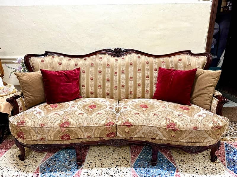 Elegant Pure Chinioti Sofa Set for Sale (5 Seater) 4