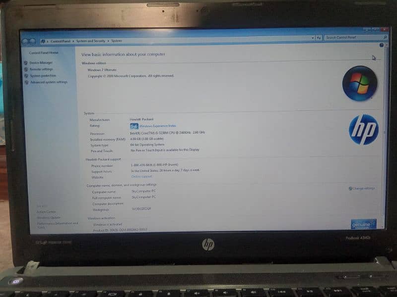 Hp probook  4340s 2