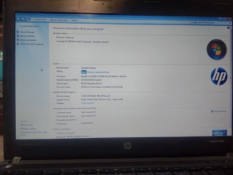 Hp probook  4340s 3