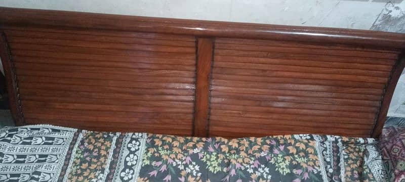 solid wood queen size bed 1