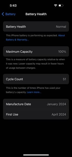 i phone 15 (jv) battery health 100% with orignal box 2