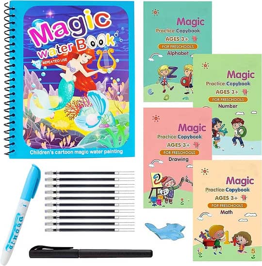 3-in-1 Deal Kids Learning Package |Magic Book, Water Book, Tab 2