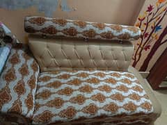 7 seater sofa, brown white color