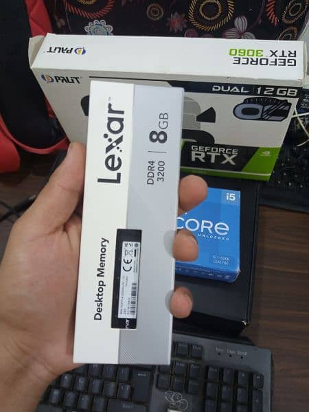 palit rtx 3060 , i5 11600k , lexar 16gb ram , cooler master aio 1