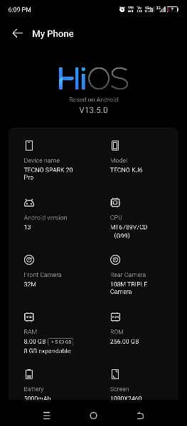 Tecno Spark 20 Pro (16/256Gb) 6