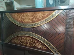 complet bed set with shocase new condition urgent sell discount ho ja