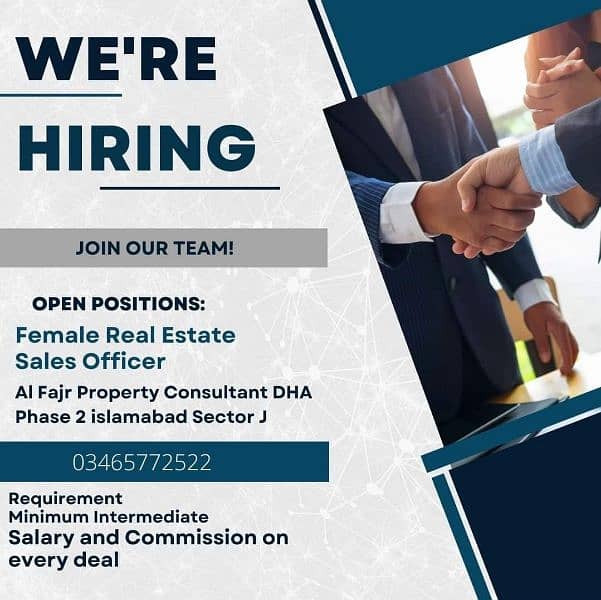 Female sales officer required salary plus commission 1