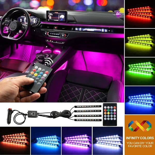 Car Atmosphere Light Remote Operated 36leds 0