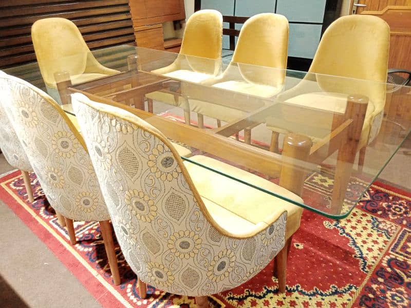 pure wooden 8 chairs dining table call 03124049200 0