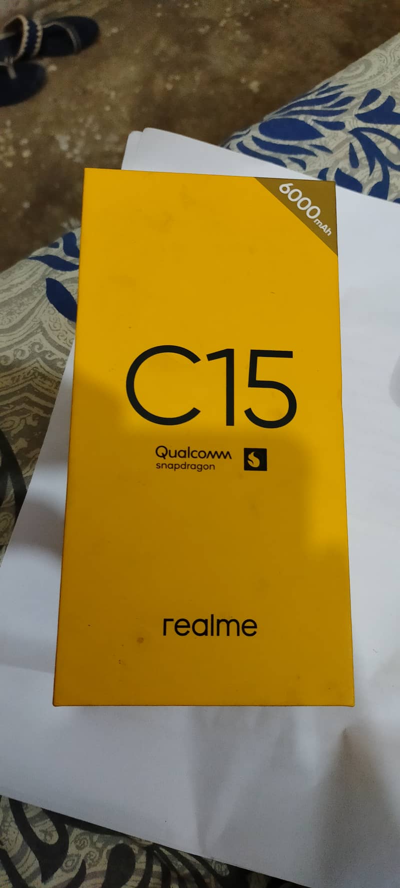 realme c15 4/64 one handed used with box 0